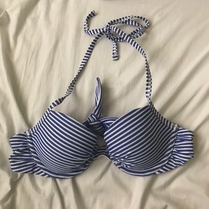 Aerie Blue striped nautical bikini top
